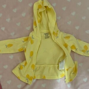 Carter's Lemon Print Yellow Baby Jacket